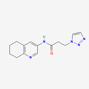 molecular formula C14H17N5O B6764913 N-(5,6,7,8-tetrahydroquinolin-3-yl)-3-(triazol-1-yl)propanamide 