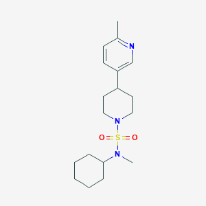 molecular formula C18H29N3O2S B6765112 N-cyclohexyl-N-methyl-4-(6-methylpyridin-3-yl)piperidine-1-sulfonamide 