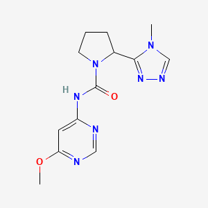 molecular formula C13H17N7O2 B6765139 N-(6-methoxypyrimidin-4-yl)-2-(4-methyl-1,2,4-triazol-3-yl)pyrrolidine-1-carboxamide 