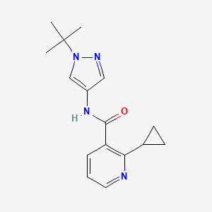 molecular formula C16H20N4O B6765253 N-(1-tert-butylpyrazol-4-yl)-2-cyclopropylpyridine-3-carboxamide 