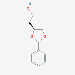 molecular formula C11H14O3 B067653 (4S)-4-(2-Hydroxyethyl)-2-phenyl-1,3-dioxolane CAS No. 191354-62-8