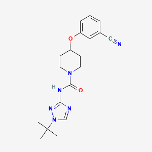 molecular formula C19H24N6O2 B6765473 N-(1-tert-butyl-1,2,4-triazol-3-yl)-4-(3-cyanophenoxy)piperidine-1-carboxamide 