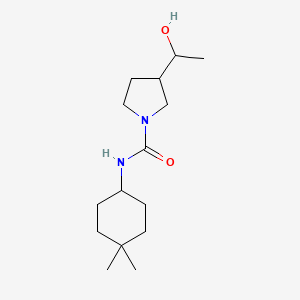 molecular formula C15H28N2O2 B6765549 N-(4,4-dimethylcyclohexyl)-3-(1-hydroxyethyl)pyrrolidine-1-carboxamide 