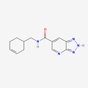 molecular formula C13H15N5O B6765809 N-(cyclohex-3-en-1-ylmethyl)-2H-triazolo[4,5-b]pyridine-6-carboxamide 
