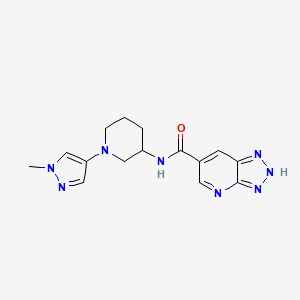 molecular formula C15H18N8O B6765838 N-[1-(1-methylpyrazol-4-yl)piperidin-3-yl]-2H-triazolo[4,5-b]pyridine-6-carboxamide 