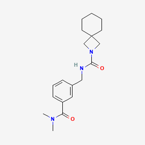 molecular formula C19H27N3O2 B6766403 N-[[3-(dimethylcarbamoyl)phenyl]methyl]-2-azaspiro[3.5]nonane-2-carboxamide 