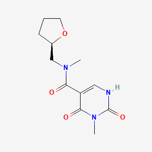 molecular formula C12H17N3O4 B6766432 N,3-dimethyl-2,4-dioxo-N-[[(2R)-oxolan-2-yl]methyl]-1H-pyrimidine-5-carboxamide 