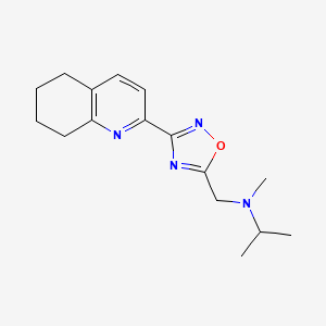 molecular formula C16H22N4O B6766622 N-methyl-N-[[3-(5,6,7,8-tetrahydroquinolin-2-yl)-1,2,4-oxadiazol-5-yl]methyl]propan-2-amine 