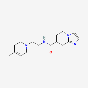 molecular formula C16H24N4O B6766739 N-[2-(4-methyl-3,6-dihydro-2H-pyridin-1-yl)ethyl]-5,6,7,8-tetrahydroimidazo[1,2-a]pyridine-7-carboxamide 