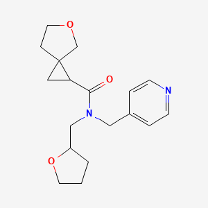 molecular formula C18H24N2O3 B6766892 N-(oxolan-2-ylmethyl)-N-(pyridin-4-ylmethyl)-5-oxaspiro[2.4]heptane-2-carboxamide 