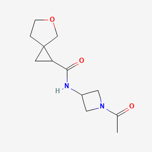 molecular formula C12H18N2O3 B6766921 N-(1-acetylazetidin-3-yl)-5-oxaspiro[2.4]heptane-2-carboxamide 