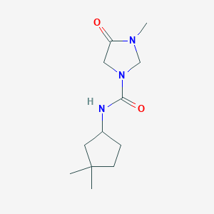 molecular formula C12H21N3O2 B6767078 N-(3,3-dimethylcyclopentyl)-3-methyl-4-oxoimidazolidine-1-carboxamide 