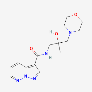 molecular formula C15H21N5O3 B6767128 N-(2-hydroxy-2-methyl-3-morpholin-4-ylpropyl)pyrazolo[1,5-b]pyridazine-3-carboxamide 