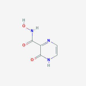 molecular formula C5H5N3O3 B067672 N-hydroxy-3-oxo-3,4-dihydropyrazine-2-carboxamide CAS No. 185949-08-0