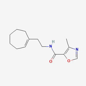 molecular formula C14H20N2O2 B6767252 N-[2-(cyclohepten-1-yl)ethyl]-4-methyl-1,3-oxazole-5-carboxamide 
