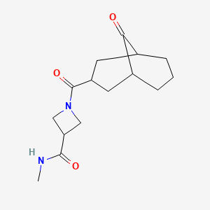 molecular formula C15H22N2O3 B6767406 N-methyl-1-(9-oxobicyclo[3.3.1]nonane-3-carbonyl)azetidine-3-carboxamide 