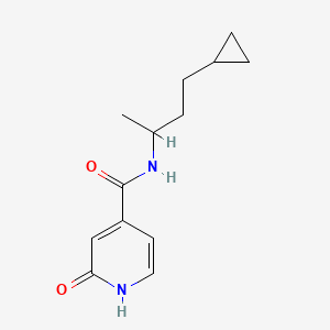 molecular formula C13H18N2O2 B6767508 N-(4-cyclopropylbutan-2-yl)-2-oxo-1H-pyridine-4-carboxamide 