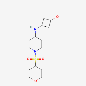 molecular formula C15H28N2O4S B6767516 N-(3-methoxycyclobutyl)-1-(oxan-4-ylsulfonyl)piperidin-4-amine 