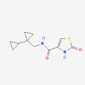 molecular formula C11H14N2O2S B6767654 N-[(1-cyclopropylcyclopropyl)methyl]-2-oxo-3H-1,3-thiazole-4-carboxamide 