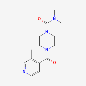 molecular formula C14H20N4O2 B6767814 N,N-dimethyl-4-(3-methylpyridine-4-carbonyl)piperazine-1-carboxamide 