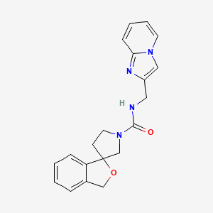 molecular formula C20H20N4O2 B6767868 N-(imidazo[1,2-a]pyridin-2-ylmethyl)spiro[1H-2-benzofuran-3,3'-pyrrolidine]-1'-carboxamide 