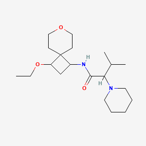 molecular formula C20H36N2O3 B6768071 N-(3-ethoxy-7-oxaspiro[3.5]nonan-1-yl)-3-methyl-2-piperidin-1-ylbutanamide 