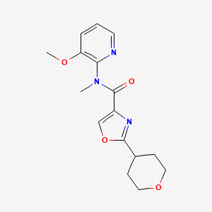 molecular formula C16H19N3O4 B6768178 N-(3-methoxypyridin-2-yl)-N-methyl-2-(oxan-4-yl)-1,3-oxazole-4-carboxamide 