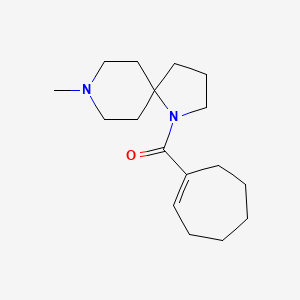 molecular formula C17H28N2O B6768399 Cyclohepten-1-yl-(8-methyl-1,8-diazaspiro[4.5]decan-1-yl)methanone 