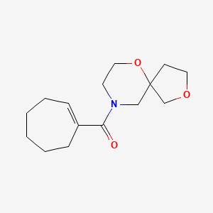 molecular formula C15H23NO3 B6768416 Cyclohepten-1-yl(2,6-dioxa-9-azaspiro[4.5]decan-9-yl)methanone 