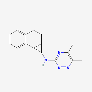 molecular formula C16H18N4 B6768652 N-(1a,2,3,7b-tetrahydro-1H-cyclopropa[a]naphthalen-1-yl)-5,6-dimethyl-1,2,4-triazin-3-amine 