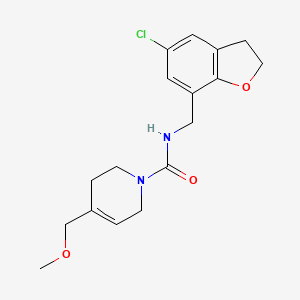 molecular formula C17H21ClN2O3 B6768814 N-[(5-chloro-2,3-dihydro-1-benzofuran-7-yl)methyl]-4-(methoxymethyl)-3,6-dihydro-2H-pyridine-1-carboxamide 