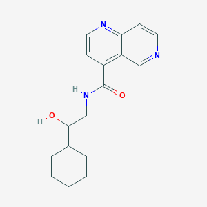 molecular formula C17H21N3O2 B6768918 N-(2-cyclohexyl-2-hydroxyethyl)-1,6-naphthyridine-4-carboxamide 