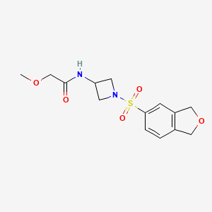 molecular formula C14H18N2O5S B6768964 N-[1-(1,3-dihydro-2-benzofuran-5-ylsulfonyl)azetidin-3-yl]-2-methoxyacetamide 