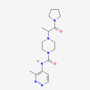 molecular formula C17H26N6O2 B6768979 N-(3-methylpyridazin-4-yl)-4-(1-oxo-1-pyrrolidin-1-ylpropan-2-yl)piperazine-1-carboxamide 