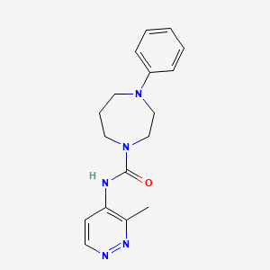 molecular formula C17H21N5O B6769000 N-(3-methylpyridazin-4-yl)-4-phenyl-1,4-diazepane-1-carboxamide 