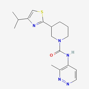 molecular formula C17H23N5OS B6769023 N-(3-methylpyridazin-4-yl)-3-(4-propan-2-yl-1,3-thiazol-2-yl)piperidine-1-carboxamide 