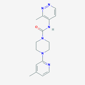 molecular formula C16H20N6O B6769033 N-(3-methylpyridazin-4-yl)-4-(4-methylpyridin-2-yl)piperazine-1-carboxamide 