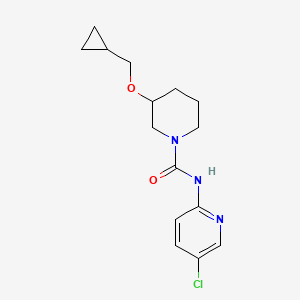 molecular formula C15H20ClN3O2 B6769417 N-(5-chloropyridin-2-yl)-3-(cyclopropylmethoxy)piperidine-1-carboxamide 