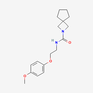 molecular formula C17H24N2O3 B6769811 N-[2-(4-methoxyphenoxy)ethyl]-2-azaspiro[3.4]octane-2-carboxamide 