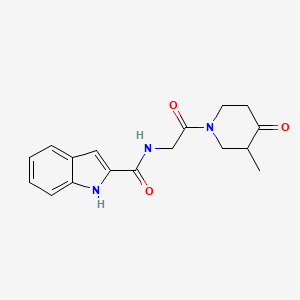 molecular formula C17H19N3O3 B6769818 N-[2-(3-methyl-4-oxopiperidin-1-yl)-2-oxoethyl]-1H-indole-2-carboxamide 