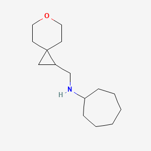 molecular formula C15H27NO B6770044 N-(6-oxaspiro[2.5]octan-2-ylmethyl)cycloheptanamine 