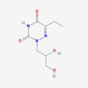 2-(2,3-Dihydroxypropyl)-6-ethyl-1,2,4-triazine-3,5-dione