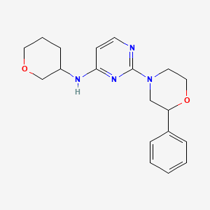 molecular formula C19H24N4O2 B6770885 N-(oxan-3-yl)-2-(2-phenylmorpholin-4-yl)pyrimidin-4-amine 