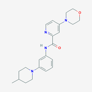 molecular formula C22H28N4O2 B6771495 N-[3-(4-methylpiperidin-1-yl)phenyl]-4-morpholin-4-ylpyridine-2-carboxamide 