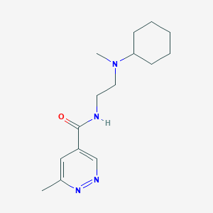 molecular formula C15H24N4O B6771876 N-[2-[cyclohexyl(methyl)amino]ethyl]-6-methylpyridazine-4-carboxamide 