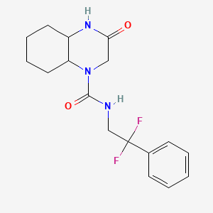 molecular formula C17H21F2N3O2 B6772461 N-(2,2-difluoro-2-phenylethyl)-3-oxo-2,4,4a,5,6,7,8,8a-octahydroquinoxaline-1-carboxamide 