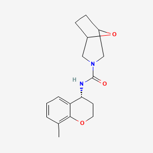 molecular formula C17H22N2O3 B6772484 N-[(4R)-8-methyl-3,4-dihydro-2H-chromen-4-yl]-8-oxa-3-azabicyclo[3.2.1]octane-3-carboxamide 