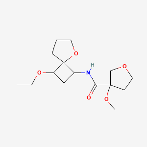 molecular formula C15H25NO5 B6772619 N-(3-ethoxy-5-oxaspiro[3.4]octan-1-yl)-3-methoxyoxolane-3-carboxamide 