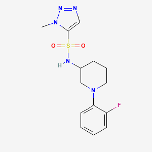 molecular formula C14H18FN5O2S B6772852 N-[1-(2-fluorophenyl)piperidin-3-yl]-3-methyltriazole-4-sulfonamide 
