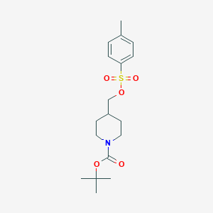 molecular formula C18H27NO5S B067729 N-Boc-4-(4-甲苯磺酰氧甲基)哌啶 CAS No. 166815-96-9
